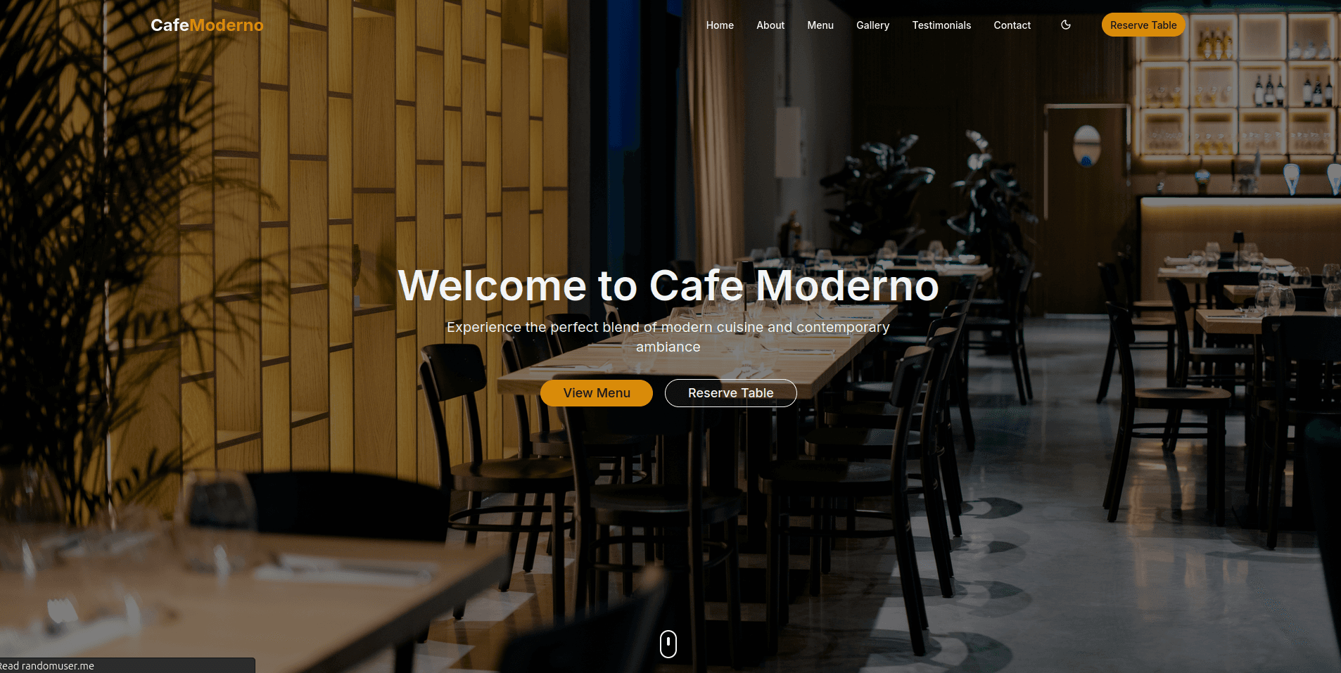 Restaurant Website project preview